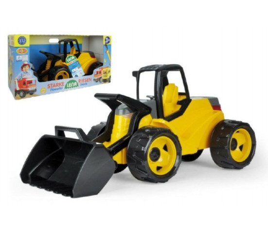 Nakladač žlutočerný Giga Trucks plast 75cm v krabici 70x35x29cm