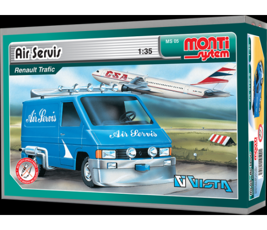 Stavebnice Monti System MS 05 Air Servis Renault Trafic 1:35 v krabici 22x15x6cm