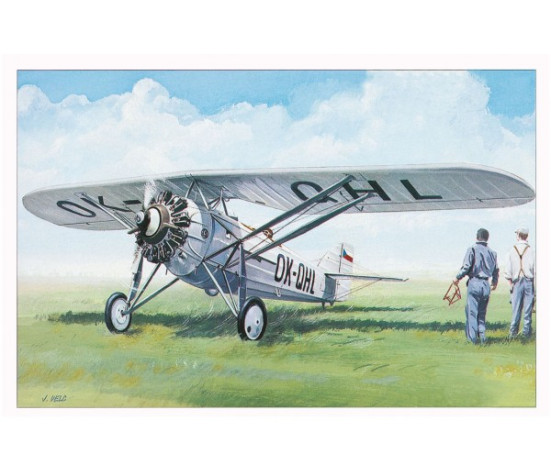 Model Morane Saulnier MS 230 9,4x14,6cm v krabici 25x14,5x4,5cm