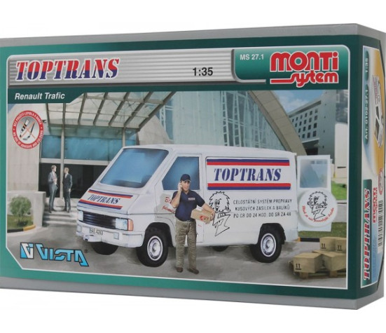 Stavebnice Monti System MS 27.1 Toptrans Trafic 1:35 v krabici 22x15x6cm