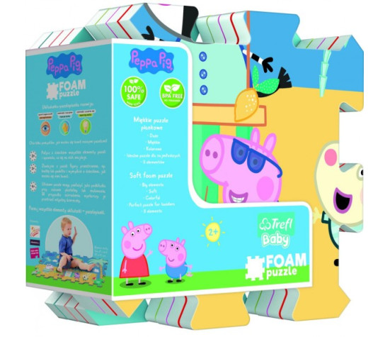 Pěnové puzzle Prasátko Peppa/Peppa Pig 32x32cm 8ks v sáčku