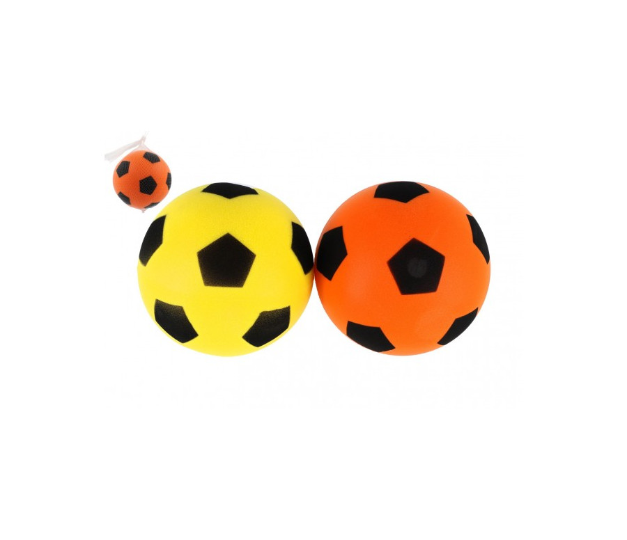 Míč pěnový fotbalový 18cm 2 barvy v síťce Míč pěnový fotbalový 18cm 2 barvy v síťce
