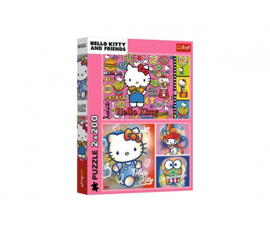 Puzzle 2x200 Hello Kitty a přátelé 41x27,5cm v krabici 26x34x4,5cm