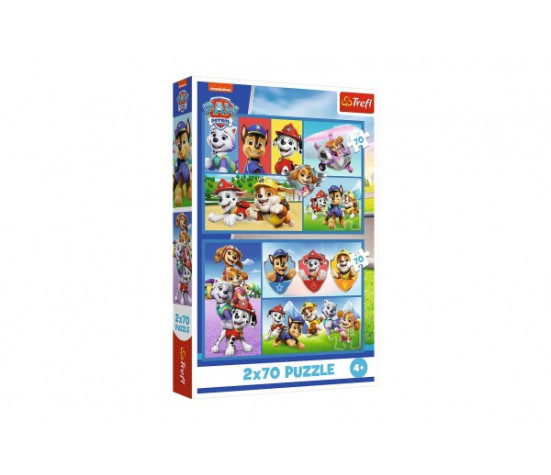 Puzzle 2x70 Tlapková patrola/Paw Patrol 27,5x18cm v krabici 19x29x4cm