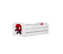 Postel Babydreams bílá Spiderman se šuplíkem, bez matrace 180x80