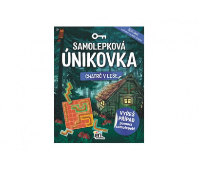 Samolepková únikovka Chatrč v lese 20x26cm CZ verze