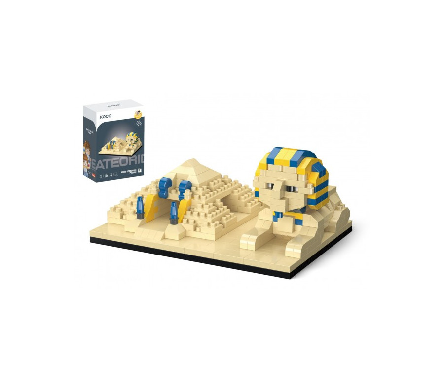 Stavebnice mini KOCO Pyramida a sfinga plast 410 ks v krabičce 13x16,5x7cm Stavebnice mini KOCO Pyramida a sfinga plast 410 ks v krabičce 13x16,5x7cm