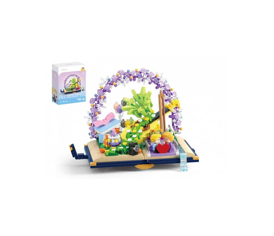 Stavebnice mini KOCO Romantika plast 1222ks v krabičce 15x20x8cm