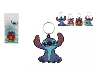 Přívěsek na klíče/Klíčenka Lilo & Stitch gumový 9cm mix druhů v sáčku