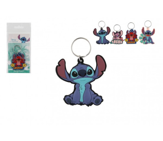 Přívěsek na klíče/Klíčenka Lilo & Stitch gumový 9cm mix druhů v sáčku