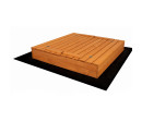 Dětské dřevěné pískoviště s poklopem a lavičkami Baby Mix 120x120 cm Dětské dřevěné pískoviště s poklopem a lavičkami Baby Mix 120x120 cm