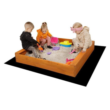 Dětské dřevěné pískoviště se stříškou Baby Mix 120x120 cm červeno-bílé, Červená