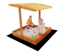 Stříška pro dětské dřevěné pískoviště Baby Mix 120x120 cm žluto-bílá Stříška pro dětské dřevěné pískoviště Baby Mix 120x120 cm žluto-bílá