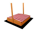 Stříška pro dětské dřevěné pískoviště Baby Mix 120x120 cm červeno-bílá Stříška pro dětské dřevěné pískoviště Baby Mix 120x120 cm červeno-bílá