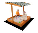 Stříška pro dětské dřevěné pískoviště Baby Mix 120x120 cm zeleno-bílá Stříška pro dětské dřevěné pískoviště Baby Mix 120x120 cm zeleno-bílá