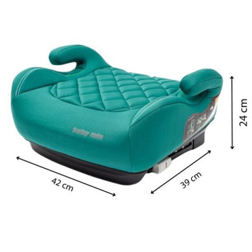 Autosedačka-podsedák BABY MIX HERO Plus ISOFIX I-SIZE black 2026, Černá