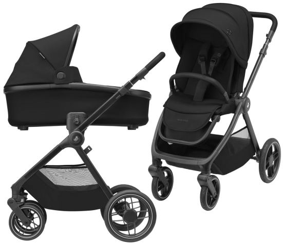 Oxford kočárek + korbička Oria Essential Black