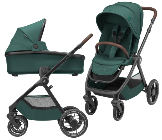 Oxford kočárek + korbička Oria Essential Green