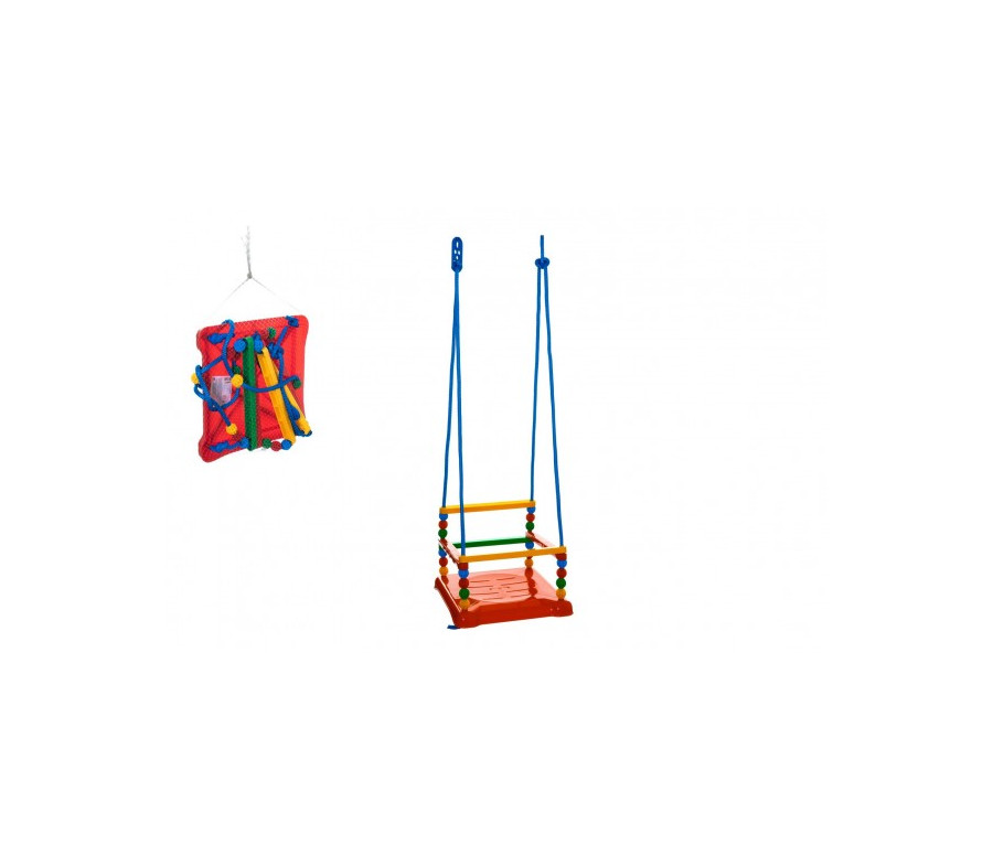 Houpačka plast 35x34cm červená nosnost 40kg v síťce Houpačka plast 35x34cm červená nosnost 40kg v síťce