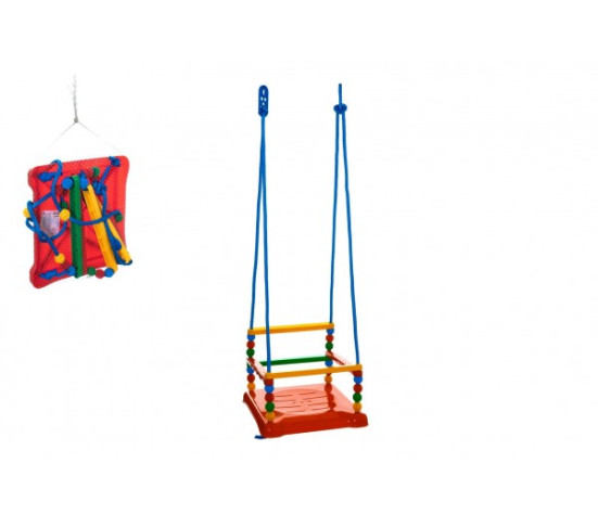 Houpačka plast 35x34cm červená nosnost 40kg v síťce