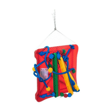 Houpačka plast 35x34cm červená nosnost 40kg v síťce
