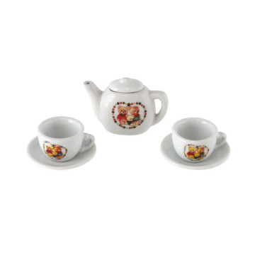 Čajová sada nádobí porcelán v krabičce 18x11,5x3,5cm