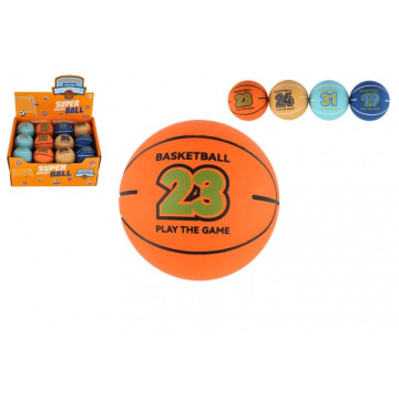 Míček extrémně skákací basketbalový pěna 6cm 4 barev 24ks v boxu