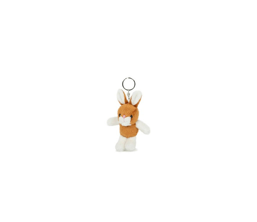 Králík přívěsek plyš 7x10cm hnědo-bílý 0m+ Králík přívěsek plyš 7x10cm hnědo-bílý 0m+