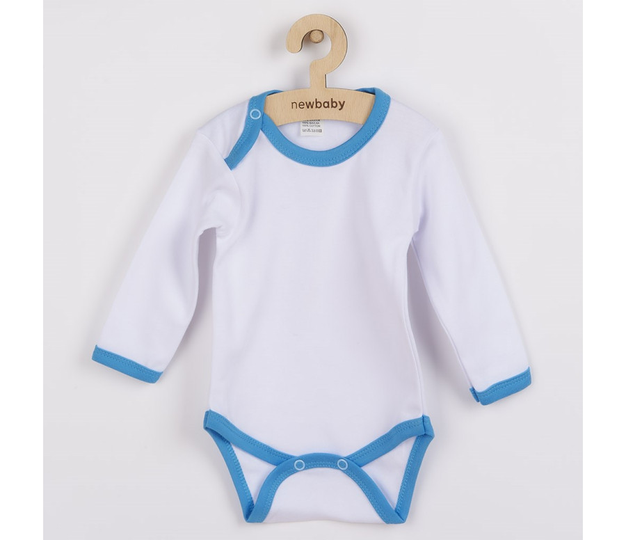 Kojenecké body New Baby s modro-tyrkysovým lemem Kojenecké body New Baby s modro-tyrkysovým lemem