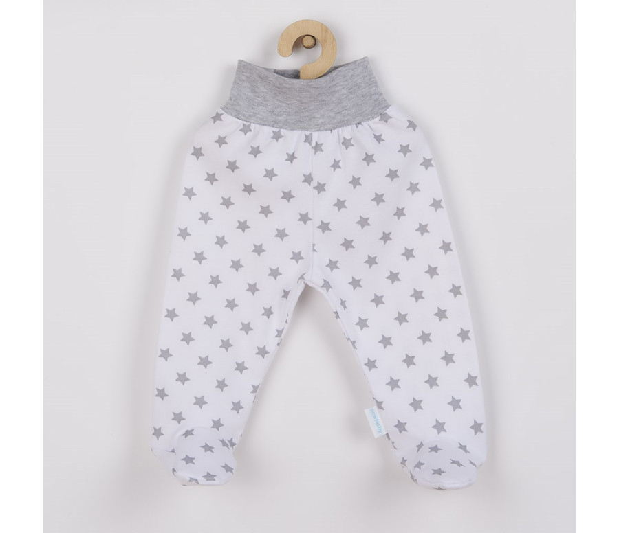 Kojenecké polodupačky New Baby Classic II šedé s hvězdičkami