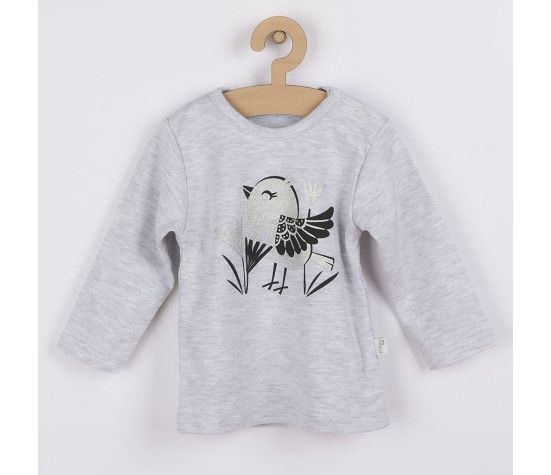 Kojenecké bavlněné tepláčky a tričko Koala Birdy šedé