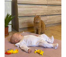 Kojenecký bavlněný overal New Baby Practical bílý holka Kojenecký bavlněný overal New Baby Practical bílý holka