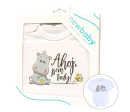 Body s potiskem New Baby Ahoj, jsem tady! - dárkové balení