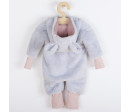 Luxusní dětský zimní overal New Baby Teddy bear šedo růžový