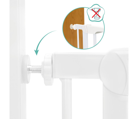 Fillikid Zábrana do dveří Auto-Close 75 - 82 cm, kovová, white