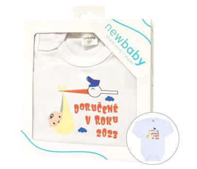 Body s potiskem New Baby Doručené v roku 2023 - darčekové balenie