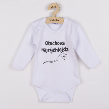 Body s potiskem New Baby Oteckova najrýchlejšia - darčekové balenie