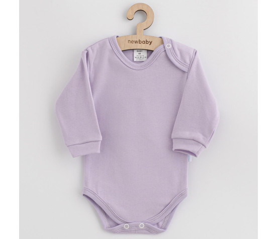 Kojenecké bavlněné body New Baby Casually dressed fialová