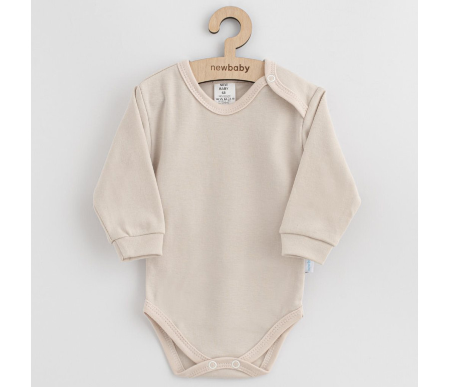 Kojenecké bavlněné body New Baby Casually dressed béžová Kojenecké bavlněné body New Baby Casually dressed béžová