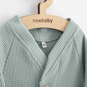 Kojenecký kabátek na knoflíky New Baby Luxury clothing Oliver šedý, Šedá 62 (3-6m)