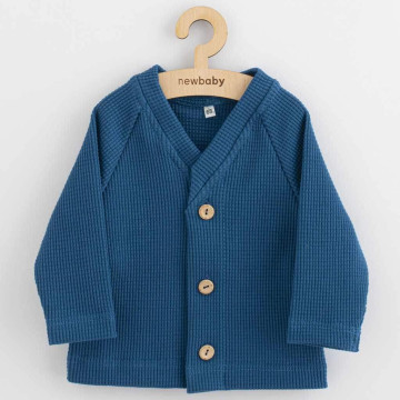 Kojenecký kabátek na knoflíky New Baby Luxury clothing Oliver modrý, Modrá 62 (3-6m)