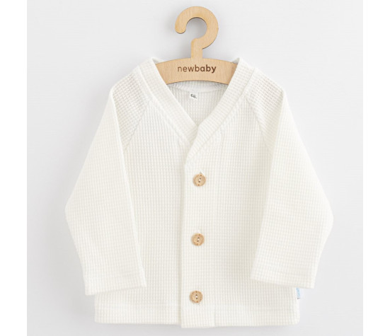Kojenecký kabátek na knoflíky New Baby Luxury clothing Oliver bílý