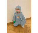 Kojenecký kabátek na knoflíky New Baby Luxury clothing Oliver šedý, Šedá 74 (6-9m)