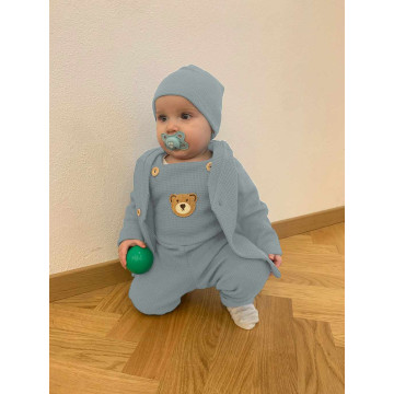 Kojenecký kabátek na knoflíky New Baby Luxury clothing Oliver šedý, Šedá 74 (6-9m)