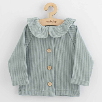 Kojenecký kabátek na knoflíky New Baby Luxury clothing Laura šedý, Šedá 80 (9-12m)