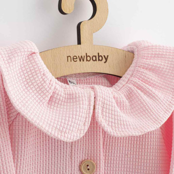 Kojenecký kabátek na knoflíky New Baby Luxury clothing Laura růžový, Růžová 86 (12-18m)
