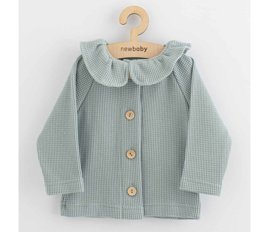 Kojenecký kabátek na knoflíky New Baby Luxury clothing Laura šedý, Šedá 86 (12-18m)