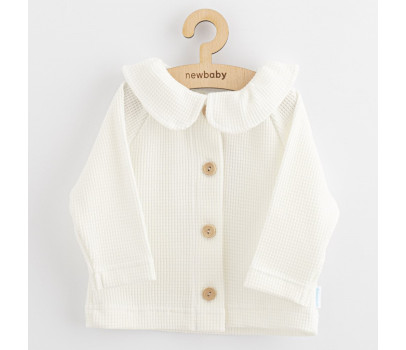 Kojenecký kabátek na knoflíky New Baby Luxury clothing Laura bílý