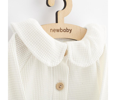 Kojenecký kabátek na knoflíky New Baby Luxury clothing Laura bílý