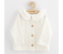 Kojenecký kabátek na knoflíky New Baby Luxury clothing Laura bílý